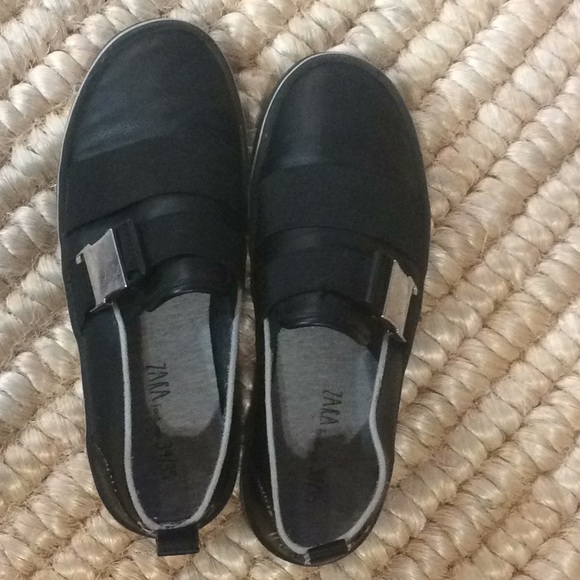 Zara Other - Zara footwear black leather girl shoes 34/35